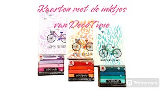 Achtergrondjes maken met inktpads van decotimecrafts en stencils van craftsensations [upl. by Eneles]