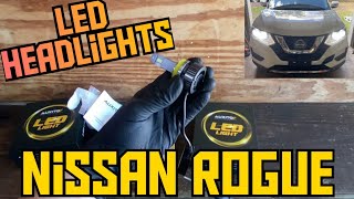 Upgrading stock halogen headlight bulbs with AUXITO led 2017 Nissan Rogue [upl. by Percy72]