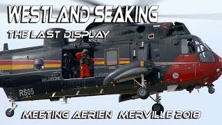 4Kᵁᴴᴰ 4K UHD Westland Seaking The Last Display Merville Airshow 2018 [upl. by Anyat]