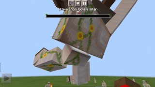 Ultima Iron Golem vs Titan Ravager in Minecraft PE [upl. by Ahsineg]