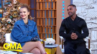 Lucien Laviscount and Camille Razat on new season of ‘Emily in Paris’ l GMA [upl. by Naletak]