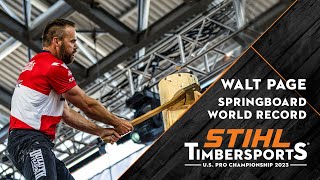 Springboard World Record  STIHL TIMBERSPORTS® US Pro Championship 2023 [upl. by Bates]