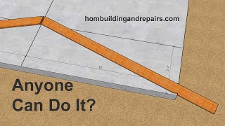 EASIEST Method Ever For Making Gable Roof Rafters Without Complicated Math Formulas [upl. by Holle181]