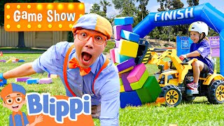 Blippis Game Show  EPIC Excavator Race Challenge  Episode 3  Videos For Kids amp Families [upl. by Crissie]