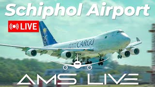 🔴 LIVE Incredible Arrivals at Schiphols Buitenveldertbaan Runway 27 🛬  July 4 2024 [upl. by Llenal]