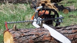 Getting Firewood Chainsaw Measuring Tool  NO MARKING JUST CUTTING [upl. by Rosabelle]