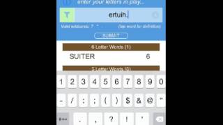 Unscramble iPhone app Demo [upl. by Annauqaj]