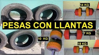 Como Hacer Pesas Caseras para ejercicio How to Make Homemade Dumbbells [upl. by Calabresi]