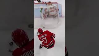 Andrei Svechnikov scores sick Michigan goal vs Calgary hockey hockeyforall nhl puck [upl. by Hebbe]