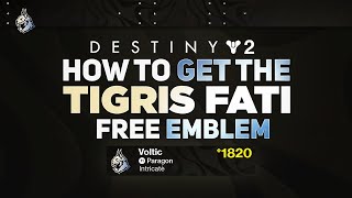 Tigris Fati Emblem Free Twitch Drop Emblem  Destiny 2 Into The Light [upl. by Llebasi]