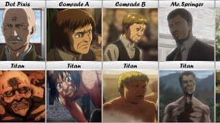 All Titan Human Form in Attack of Titan  Shingeki No Kyojin  Anime FaDaC [upl. by Abehsile]