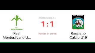 REAL MONTESILVANO ⚽️ ROSCIANO CALCIO Primo Tempo [upl. by Ettevi]