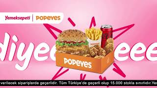 Yemeksepetine özel 1 Ye 1 Hediye kampanyası başladı🎉  Yemeksepeti Popeyes [upl. by Mattias551]