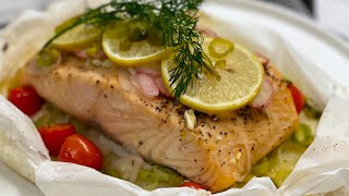 Papillote Salmon Recipe [upl. by Nairde]