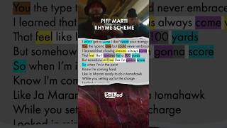 Piff Marti rhymes on Done With Y’all🔥 rhymescheme [upl. by Tamarra]