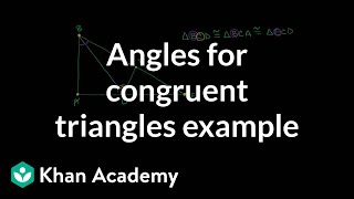 Figuring out all the angles for congruent triangles example  Congruence  Geometry  Khan Academy [upl. by Lysander448]