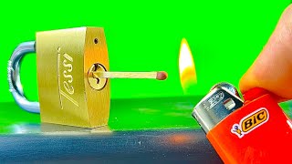 How To Open A Lock With Matches [upl. by Tenner]