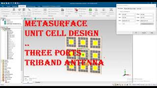 metasurface unit cell parasatic patches resistor control antenna in cst [upl. by Ailiec617]