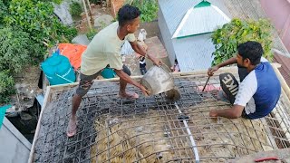 Rod binding rules and concrete techniques on sloping roofs [upl. by Caty]