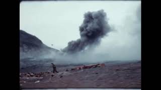 Combat footage  F6Fs SB2Cs and TBMTBFs providing close air support on Iwo Jima [upl. by Nalyad]