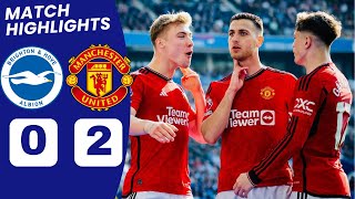 Man United vs Brighton HIGHLIGHTS 02 Dalot goal Hojlund goal vs Brighton [upl. by Matthiew972]