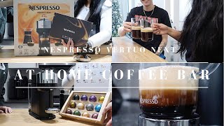 NESPRESSO VERTUO NEXT UNBOXING x DIY COFFEE BAR [upl. by Anatnahs]