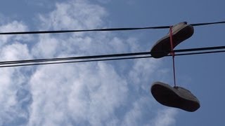 Beachfront BRoll Sneakers on Power Lines Free to Use HD Stock Video Footage [upl. by Yelrebma]