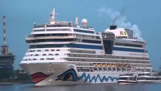 Shipspotting in Warnemünde Juli 2012 Aida Costa Finnlines Dicke Tanker [upl. by Eelhsa]