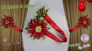 DIY sujetador de cortinas para navidad [upl. by Nosilla]