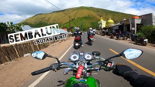 Riding dari senggigi ke puncak sembalun  banyak tikungan ajib  ninja R motovlog [upl. by Aiahc]