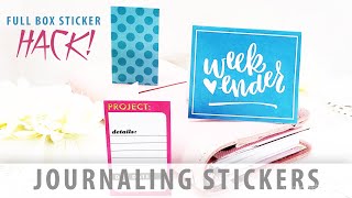 DIY JOURNALING STICKER or FoldOver Sticker HACK for Planners and Journals [upl. by Nhguahs]