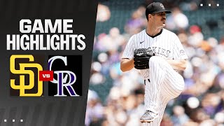 Padres vs Rockies Game Highlights 42524  MLB Highlights [upl. by Nnaeirrac]