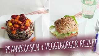 Vegane Pfannkuchen amp Veggiburger REZEPT  Schnell amp Lecker [upl. by Nyltac]