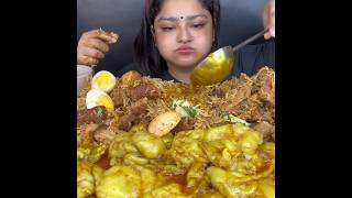 ASMR EATING SPICY MUTTON FAT CURRY🔥MUTTON BRIYANI  shorts mukbangnasmreating mukbangasmrasmr [upl. by Baum]