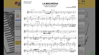 LA MACARENA LA VIRGEN DE LA MACARENAMonterde mambo Show Backing Track Sheet Music C B♭ E♭ Sax [upl. by Ellenehc]