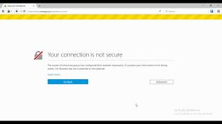حل مشكلة Your connection is not secure في الاوبن ايميس لأي متصفح [upl. by Anujra]