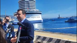 Salvini a Messina quotEntro il 2024 apriremo i cantieri del Ponte sullo Strettoquot [upl. by Siclari247]