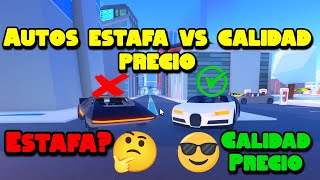 AUTOS ESTAFA VS CALIDAD PRECIO EN JAILBREAK [upl. by Leima]