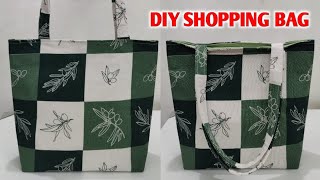 Shopping bag cutting and stitching  How to make a Tote Bag at home  Cloth bag making  Bag making [upl. by Lebisor]