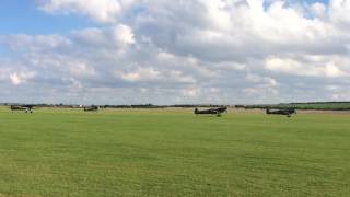 18 Spitfires takeoff at Duxford [upl. by Magen]