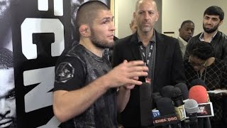 Khabib Nurmagomedov on Conor McGregor Backstage Confrontation [upl. by Nellac]