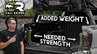 How To Reinforce Your Tacoma Bed With CaliRaisedLED Bed Stiffeners [upl. by Meingoldas]