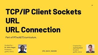 TCPIP Client Sockets  URL  URLConnection class in JAVA [upl. by Debora]