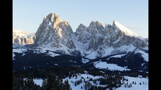 Skiing Seiser Alm  Ortisei Dolomites  Italy 012019 [upl. by Ribak]