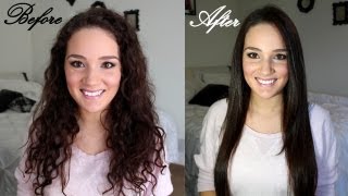 How to Straighten Curly Hair amp Maintain It [upl. by Bogosian840]