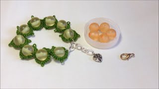 Frivolité con aguja paso a paso pulsera muy sencilla [upl. by Nathalie]