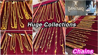 Huge Chain necklace collections from Tanishq  Chain designs  Chain necklaces  Chains  Hyderabad [upl. by Annayr]