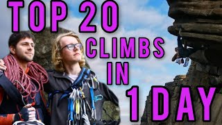 THE WISHLIST CHALLENGE  Top 20 Gritstone Routes In A Day [upl. by Dnomse]