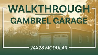 24x28 Gamberal Modular Garage Walkthrough  Stoltzfus Structures [upl. by Kass66]