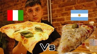 Pizza ITALIANA vs pizza ARGENTINA 🍕 [upl. by Biddie309]